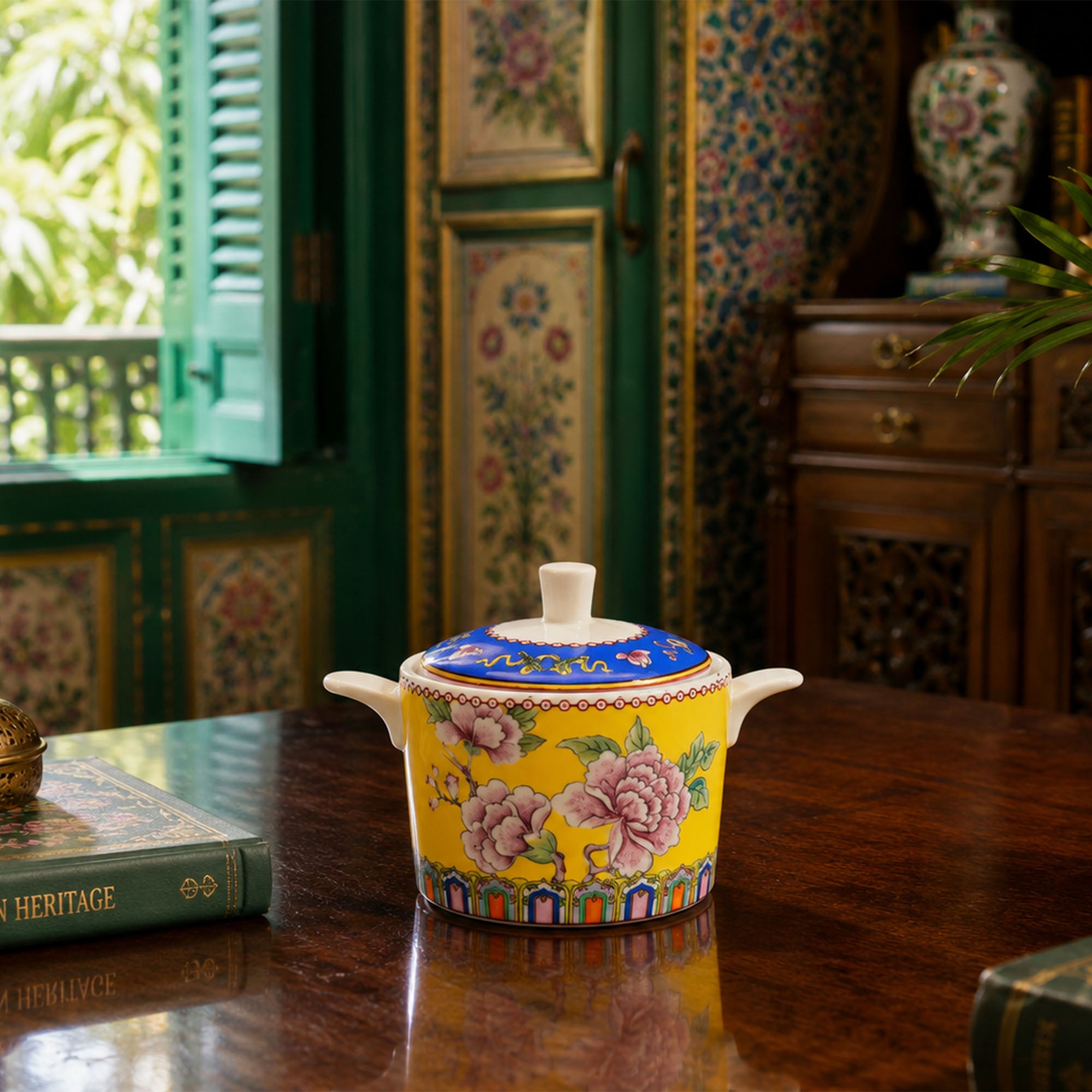 Donglin Homeware Opulent Phoenix - Vintage Style Ceramic Sugar Pot 300cc