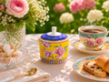 FDonglin Opulent Phoenix - Vintage Style Ceramic Sugar Pot 300cc