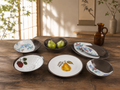 Donglin Homeware Orchard Harvest Half Dipped - Vintage Style Ceramic Tableware Set