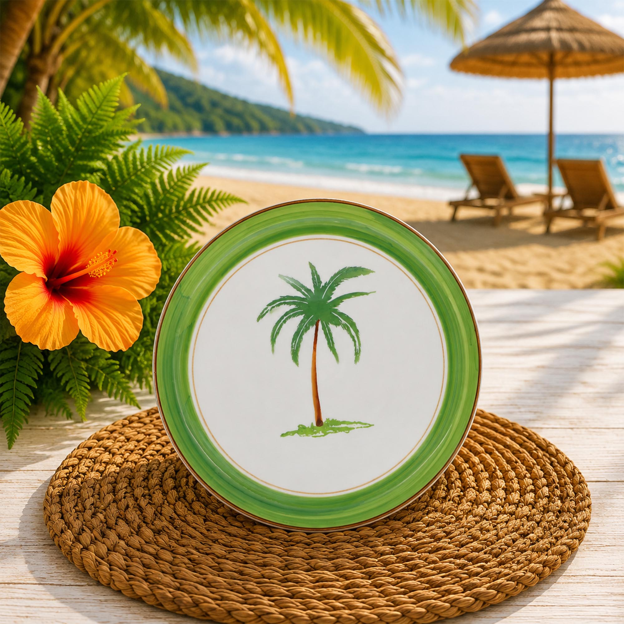 Donglin Homeware Palm Breeze Collection Dessert Plate 8-inch