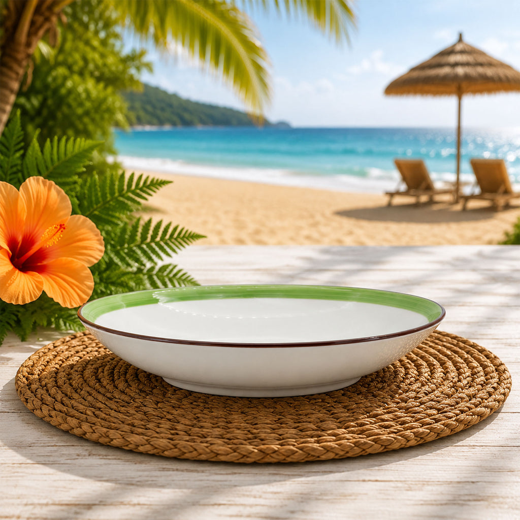 Donglin Homeware Palm Breeze Collection Oval Bowl 8-inch