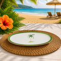 Donglin Homeware Palm Breeze Collection Oval Plate 10-inch