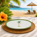 Donglin Homeware Palm Breeze Collection Oval Plate 14.5-inch
