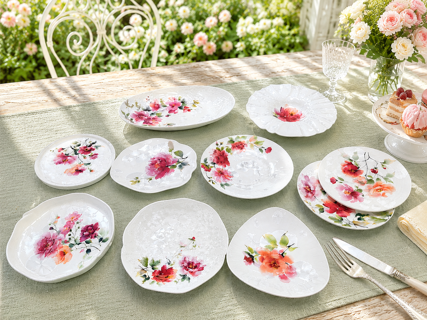 Donglin Homeware Peony Ink - Minimalist Style Ceramic Tableware