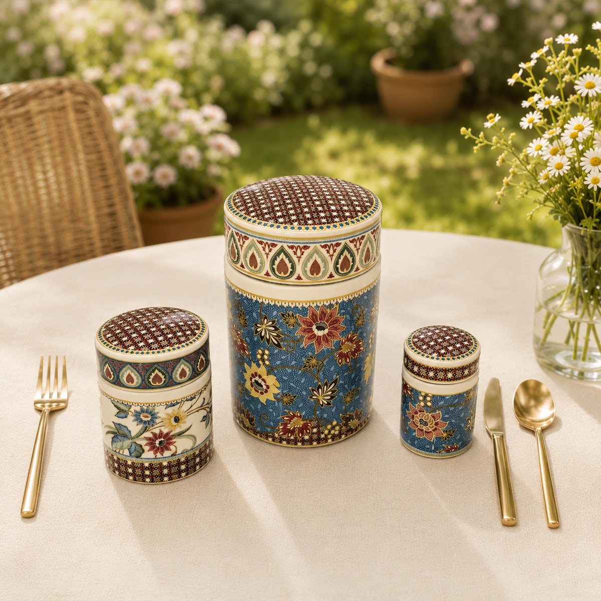 Donglin Homeware Peranakan Heritage Collection Canister 75ml/230ml/800ml