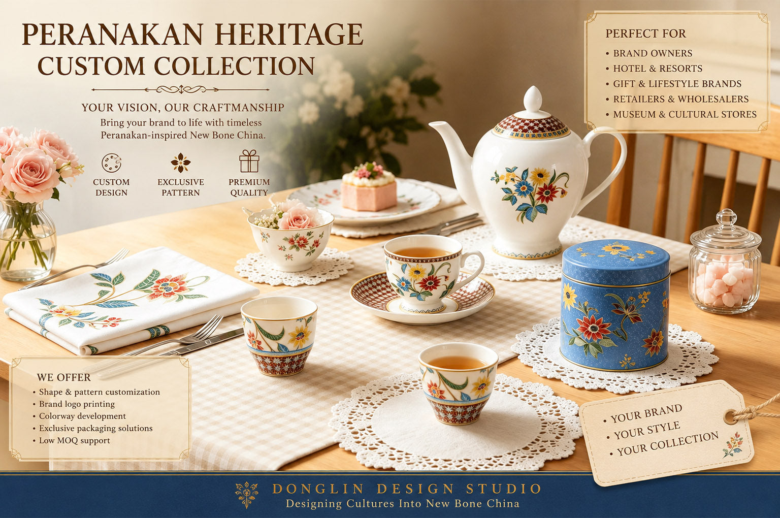Donglin Homeware Peranakan Heritage Collection Custom Banner