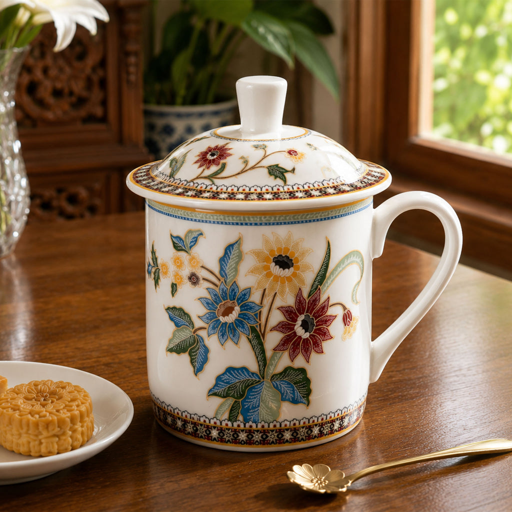 Donglin Homeware Peranakan Heritage Collection Lidded Cup 350cc
