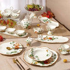 Donglin Homeware Pumpkin Embossed Dinnerware  Custom Thanksgiving Dinnerware B2B
