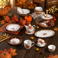 Donglin Homeware Pumpkin Maple Leaf - Nature Style Ceramic Dinnerware Set