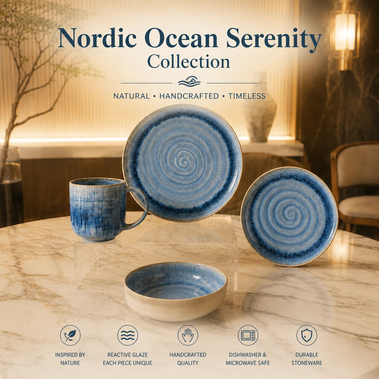 Donglin Homeware R1019 Nordic Ocean Serenity Collection Web