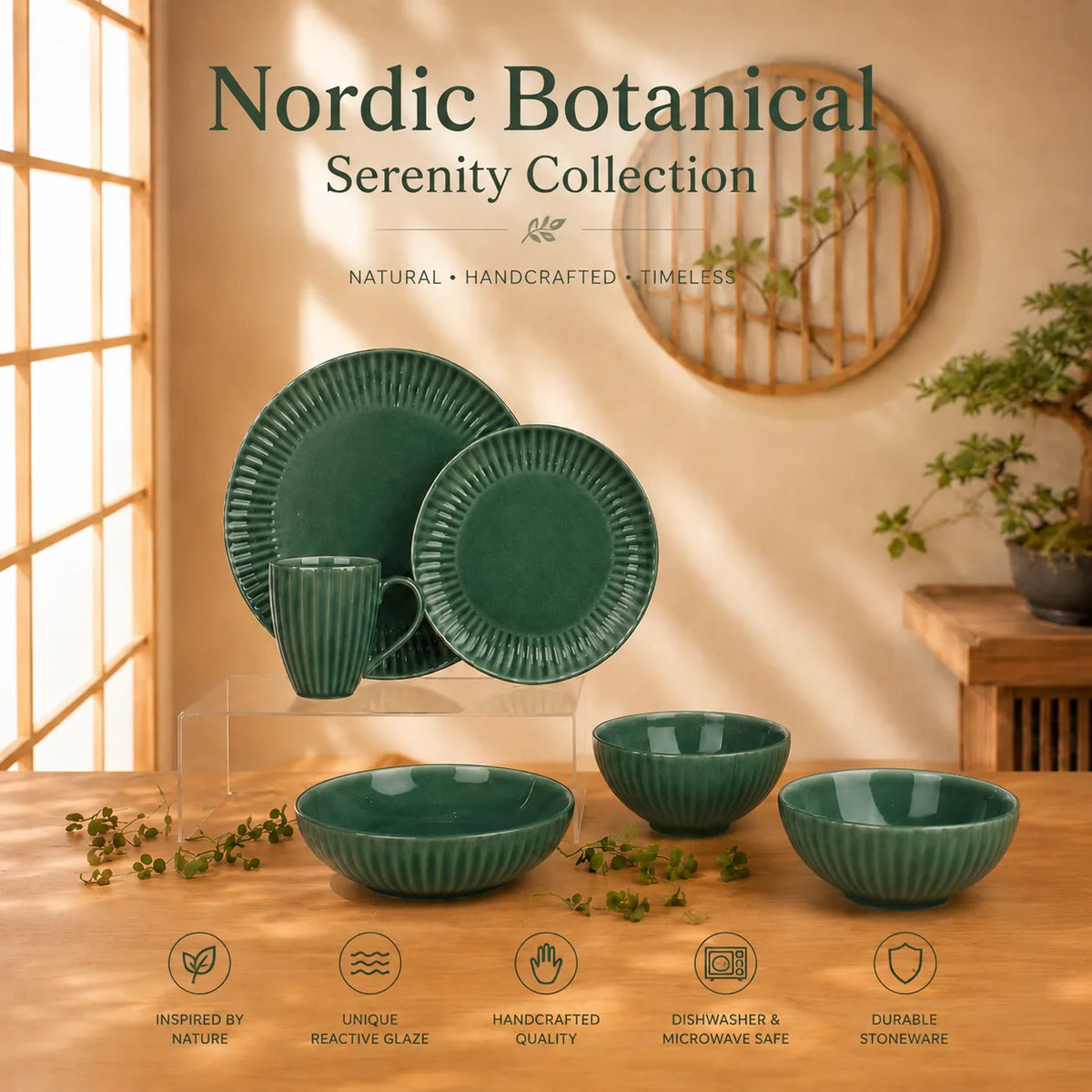 Donglin Homeware R1025 Nordic Botanical Serenity Collection