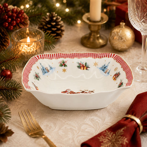 Donglin Homware Santa's Christmas Journey Collection Bowl 10.75-inch 2