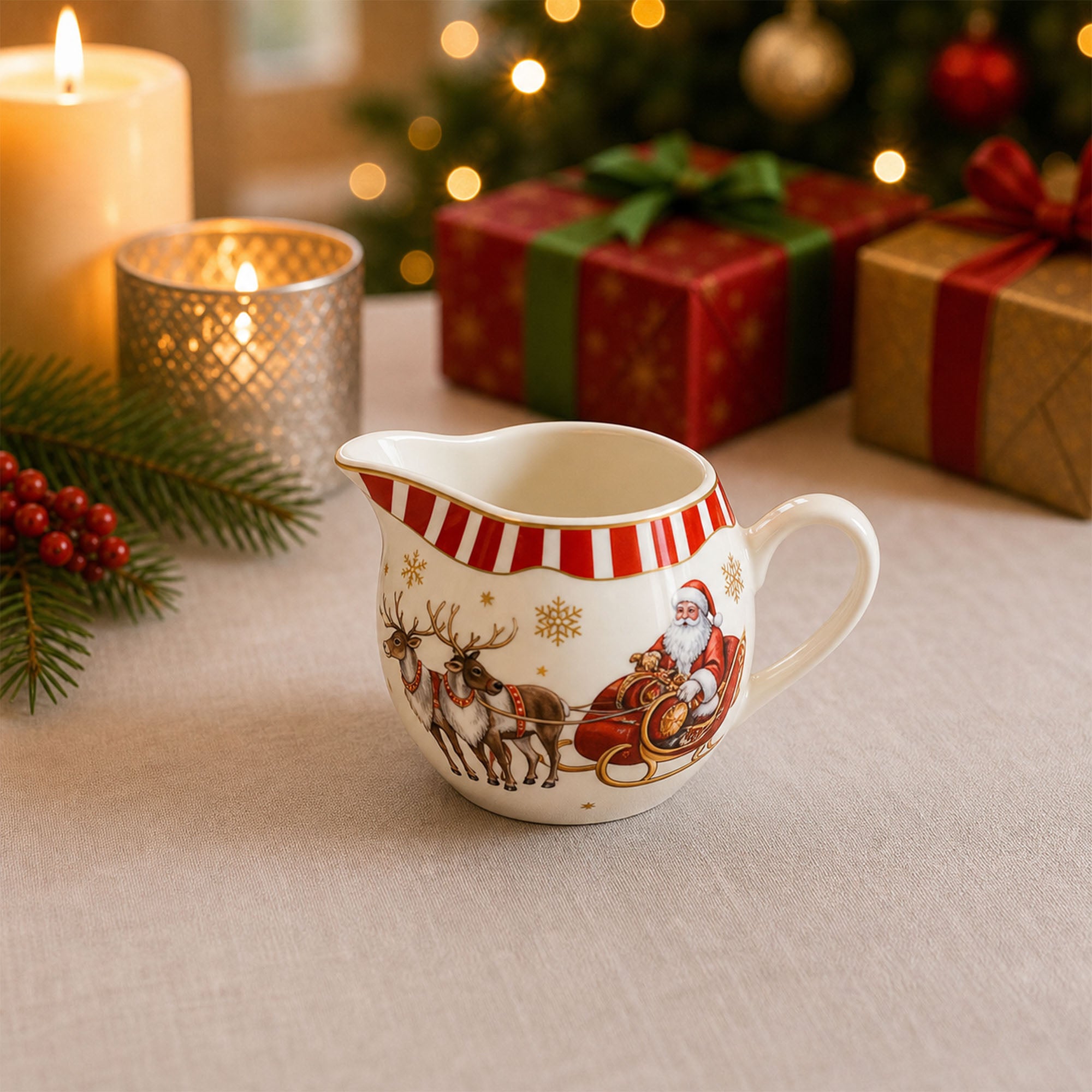 Donglin Homeware Santa's Christmas Journey Collection Creamer 360cc