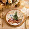 Donglin Homeware Santa's Christmas Journey Collection Dessert Plate 7.5-inch