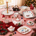 Donglin Homeware Santa’s Christmas Journey Collection Dinnerware & Festive European
