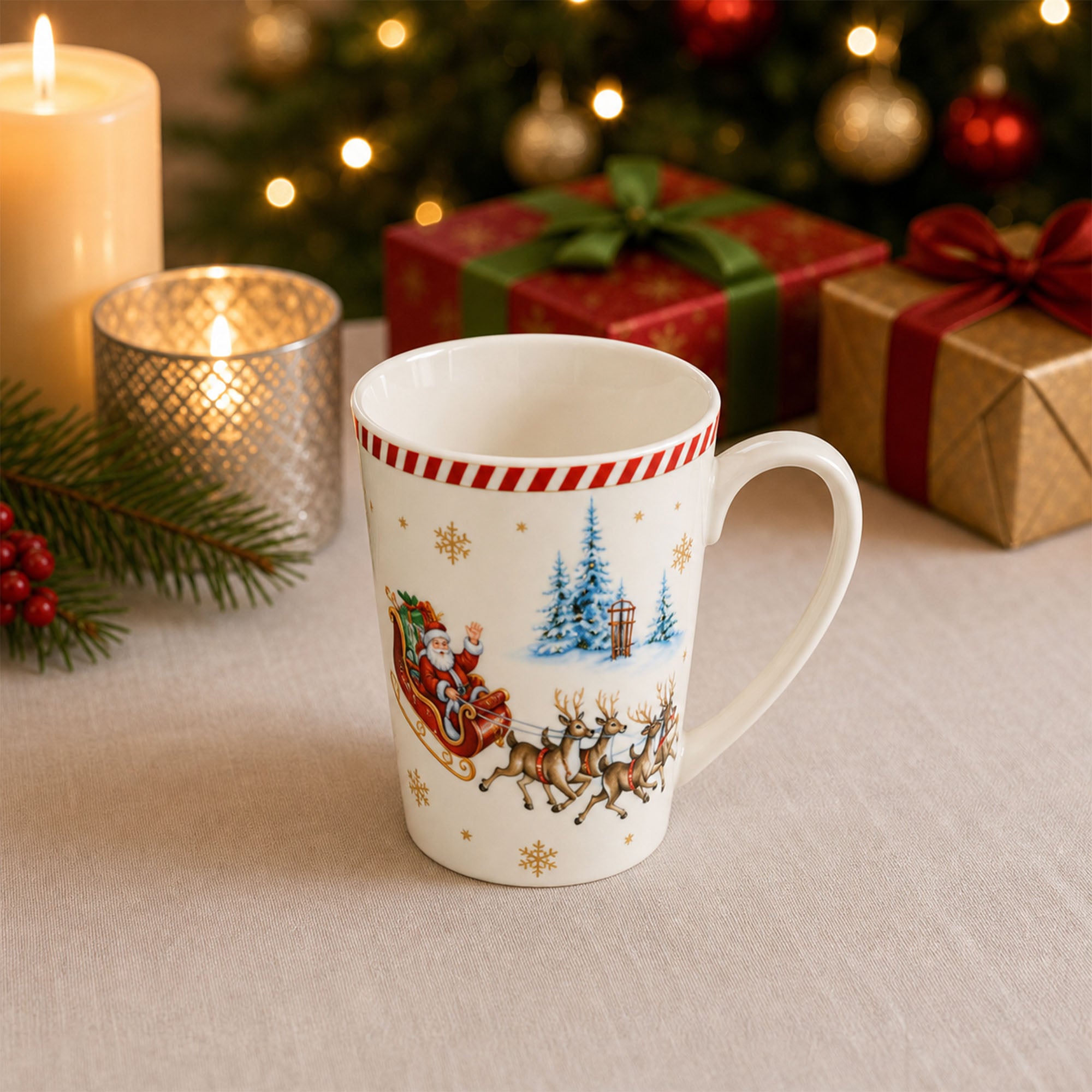 Donglin Homeware Santa's Christmas Journey Collection Mug 360cc