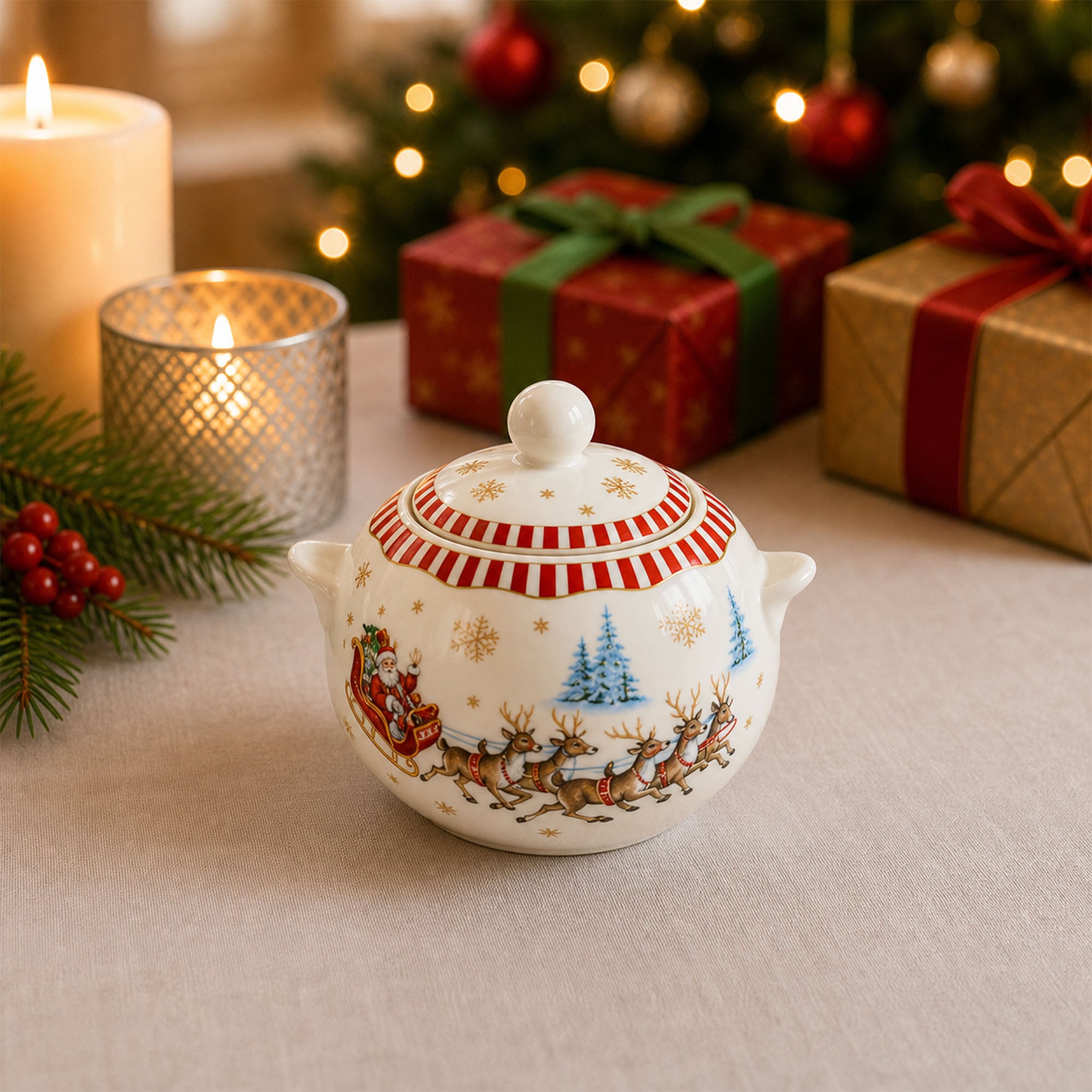 Donglin Homeware Santa's Christmas Journey Collection Sugar Pot 360cc