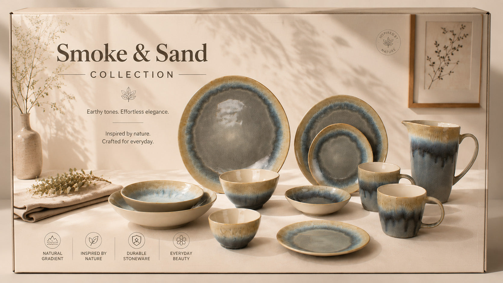 Donglin Homeware Smoke & Sand Collection Package