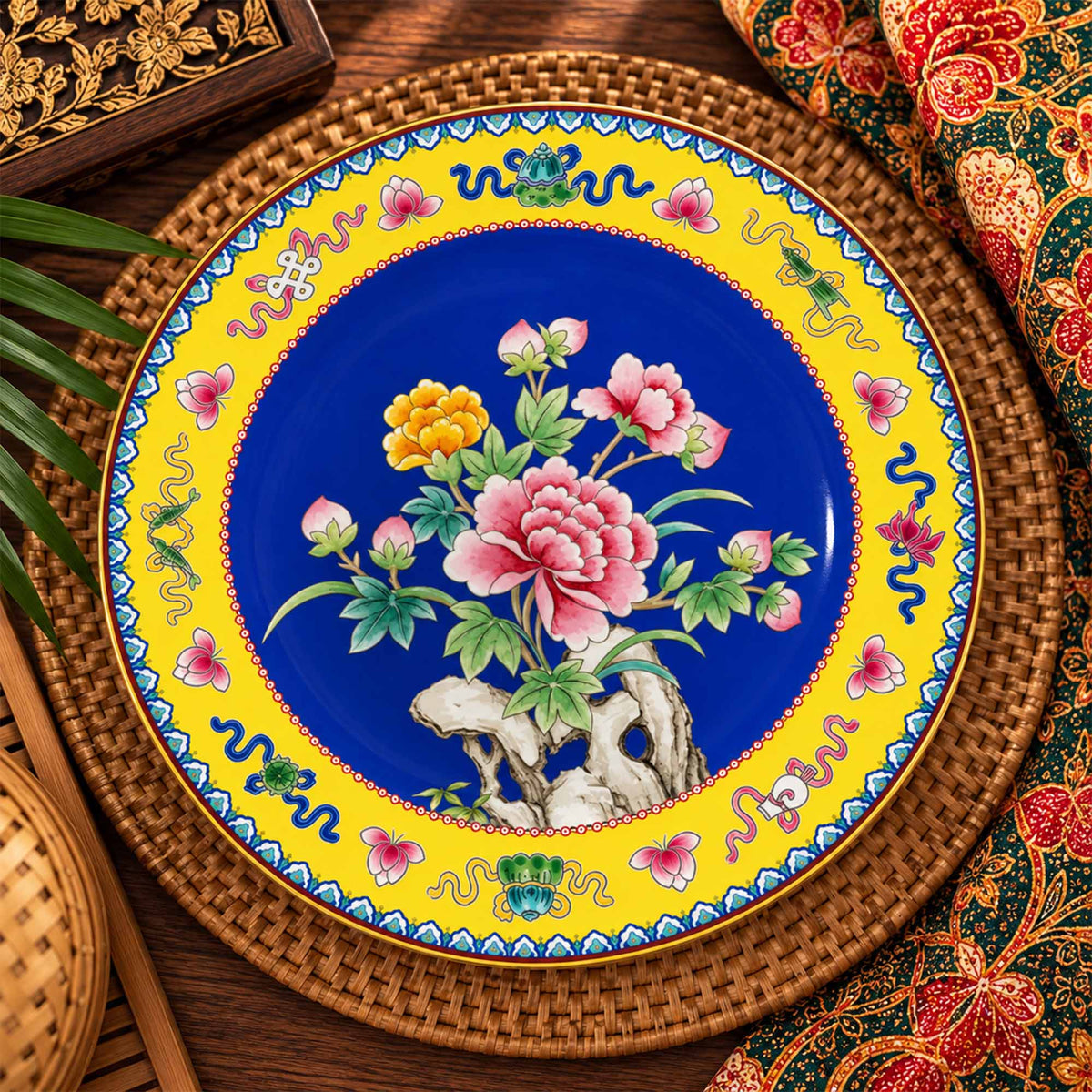 Donglin Homeware Straits Phoenix Collection Coupe Plate 8-inch