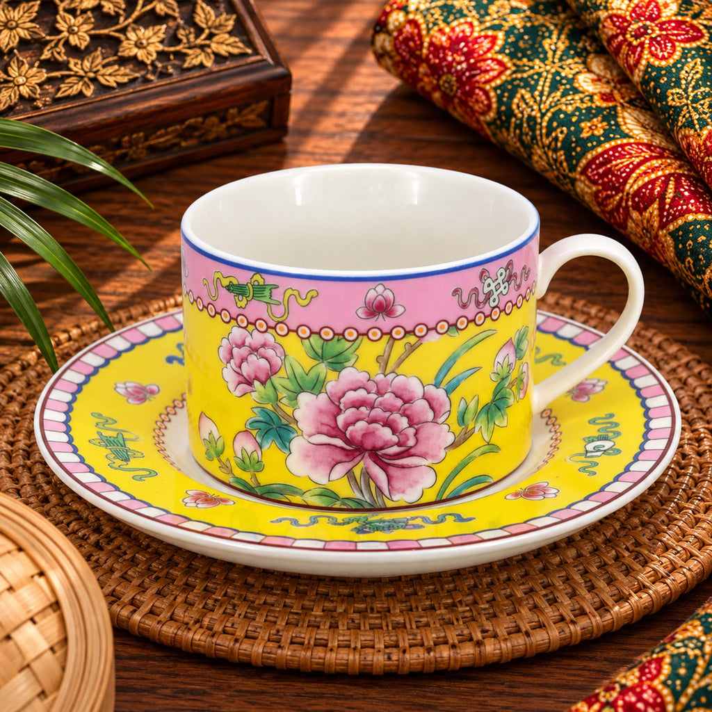 Donglin Homeware Straits Phoenix Collection Cup and Saucer 220cc (Straight)