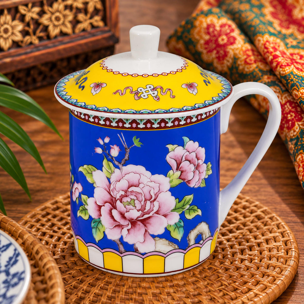 Donglin Homeware Straits Phoenix Collection Lidded Cup 350cc 