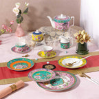 Donglin Homeware Straits Phoenix Heritage Dinnerware  Peranakan Turquoise & Pink Collection