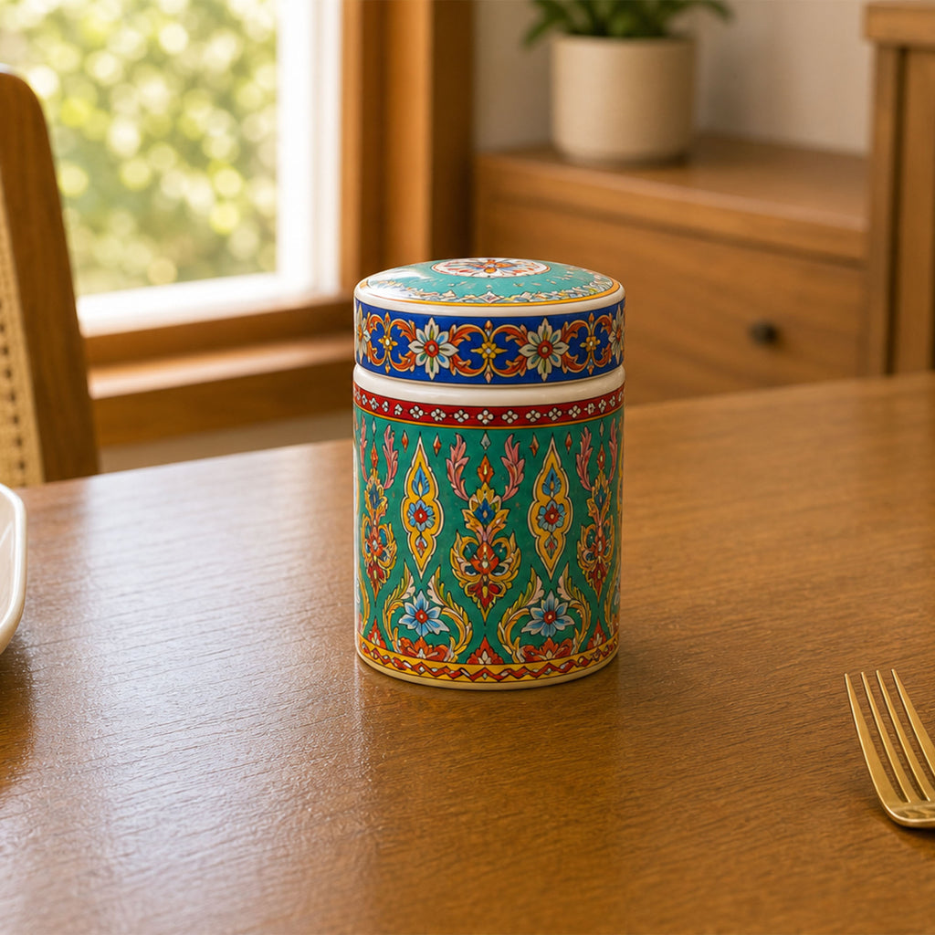 Donglin Homeware Thai Royal - Bohemian Style Ceramic Canister 800ml