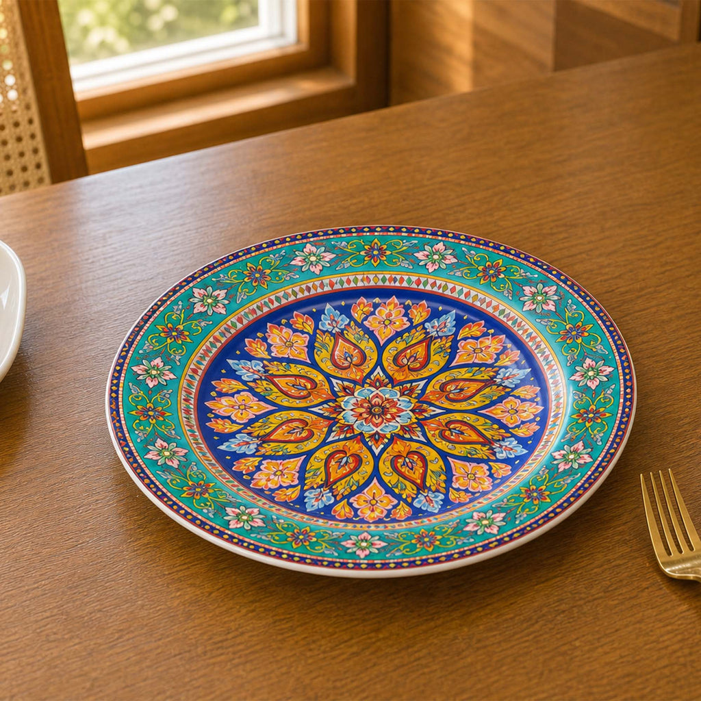 Donglin Homeware Thai Royal - Bohemian Style Ceramic Dinner Plate 10.5-inch