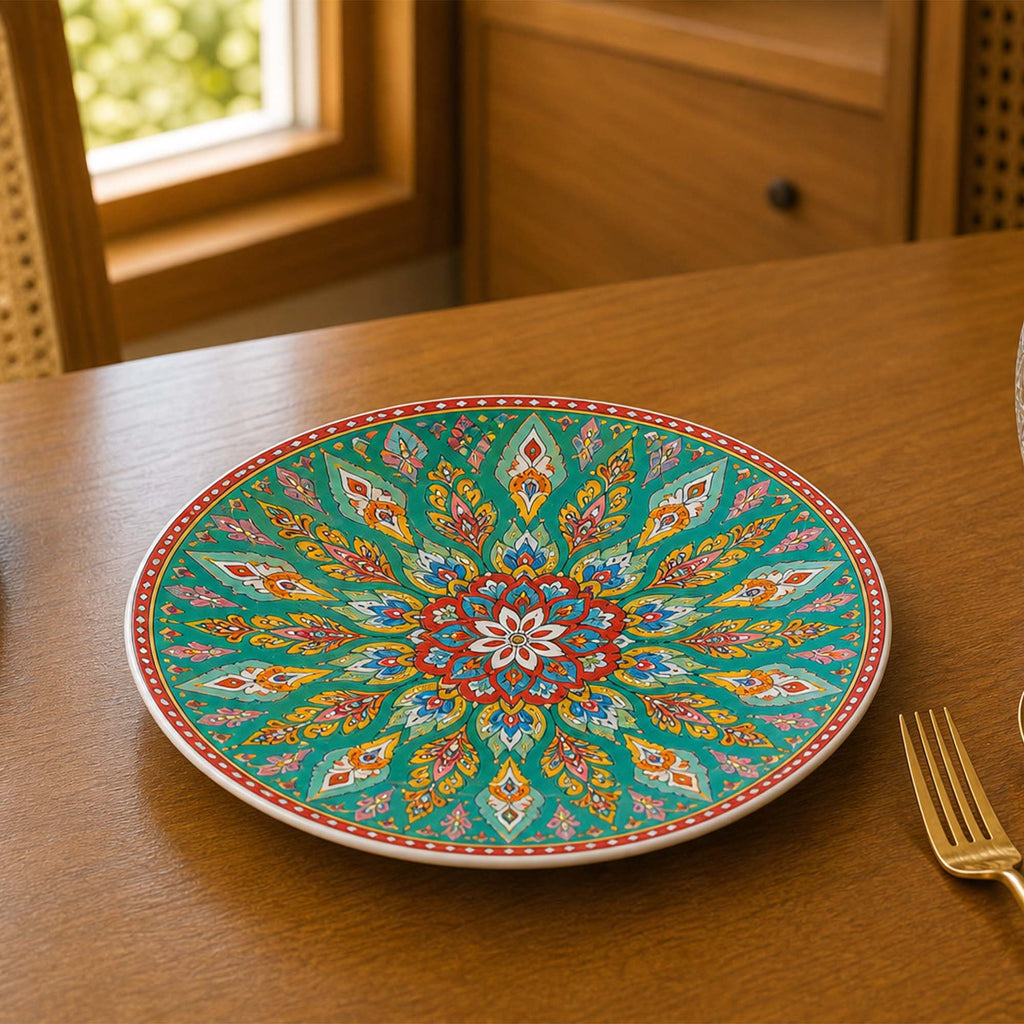 Donglin Homeware Thai Royal - Bohemian Style Ceramic Soup Plate 8-inch