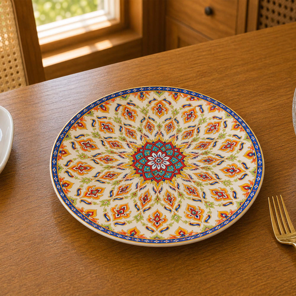 Donglin Homeware Thai Royal - Bohemian Style Ceramic Soup Plate 8-inch
