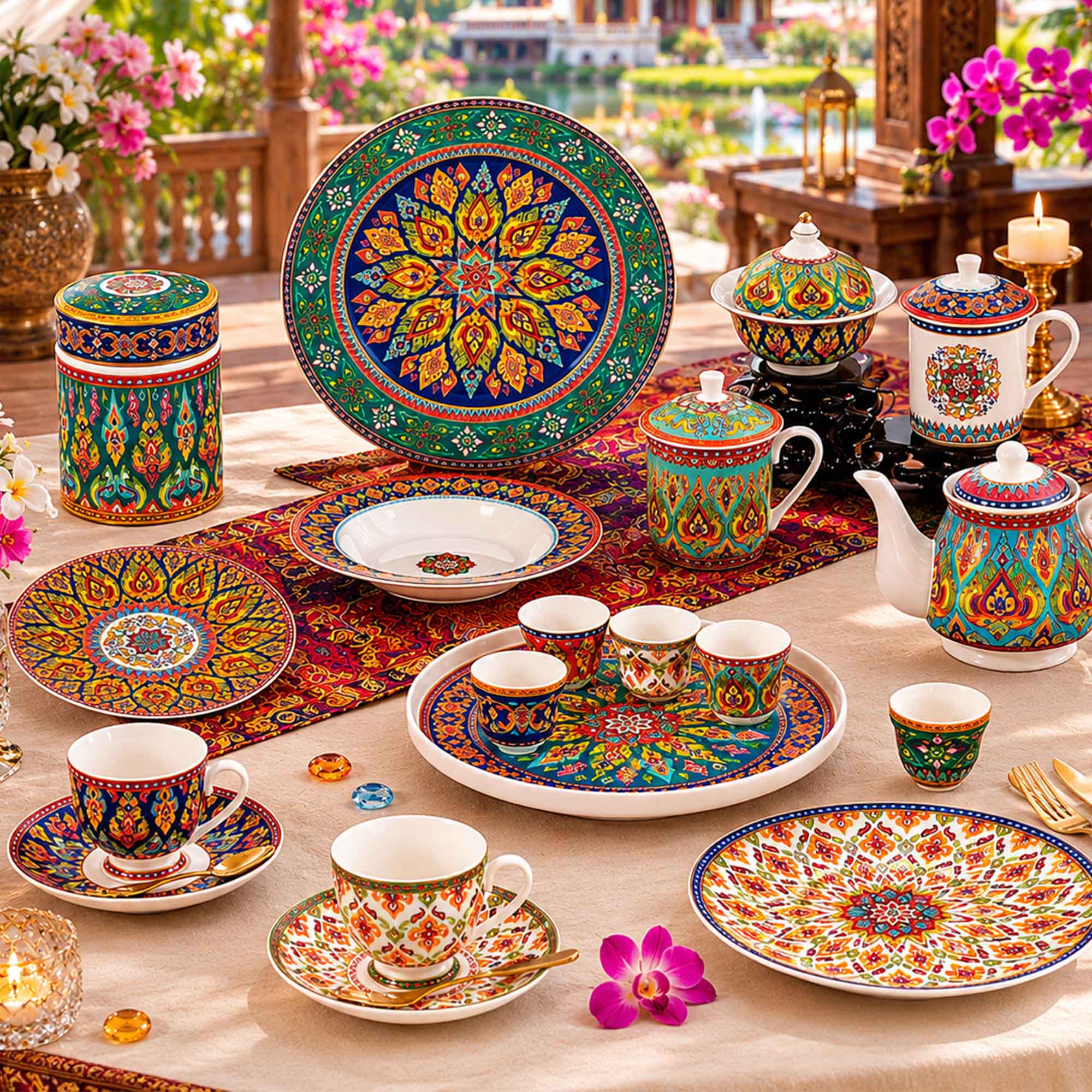 Donglin Homeware Thai Royal - Bohemian Style Ceramic Tableware