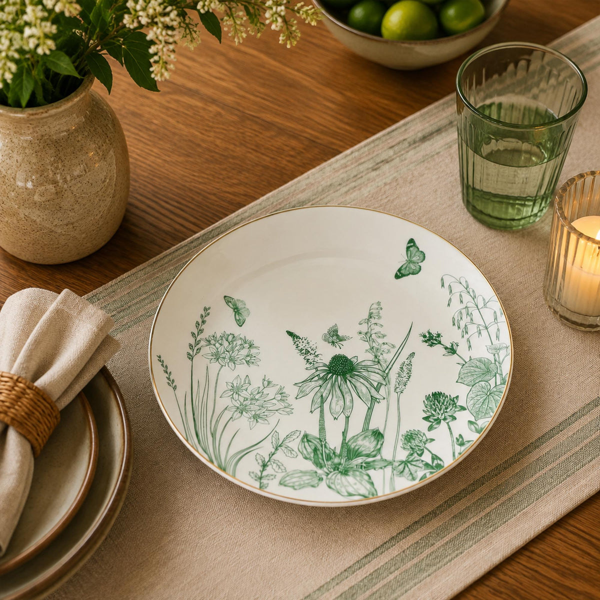 Donglin Homeware The Garden Rabbit Collection Coup Plate 8-inch