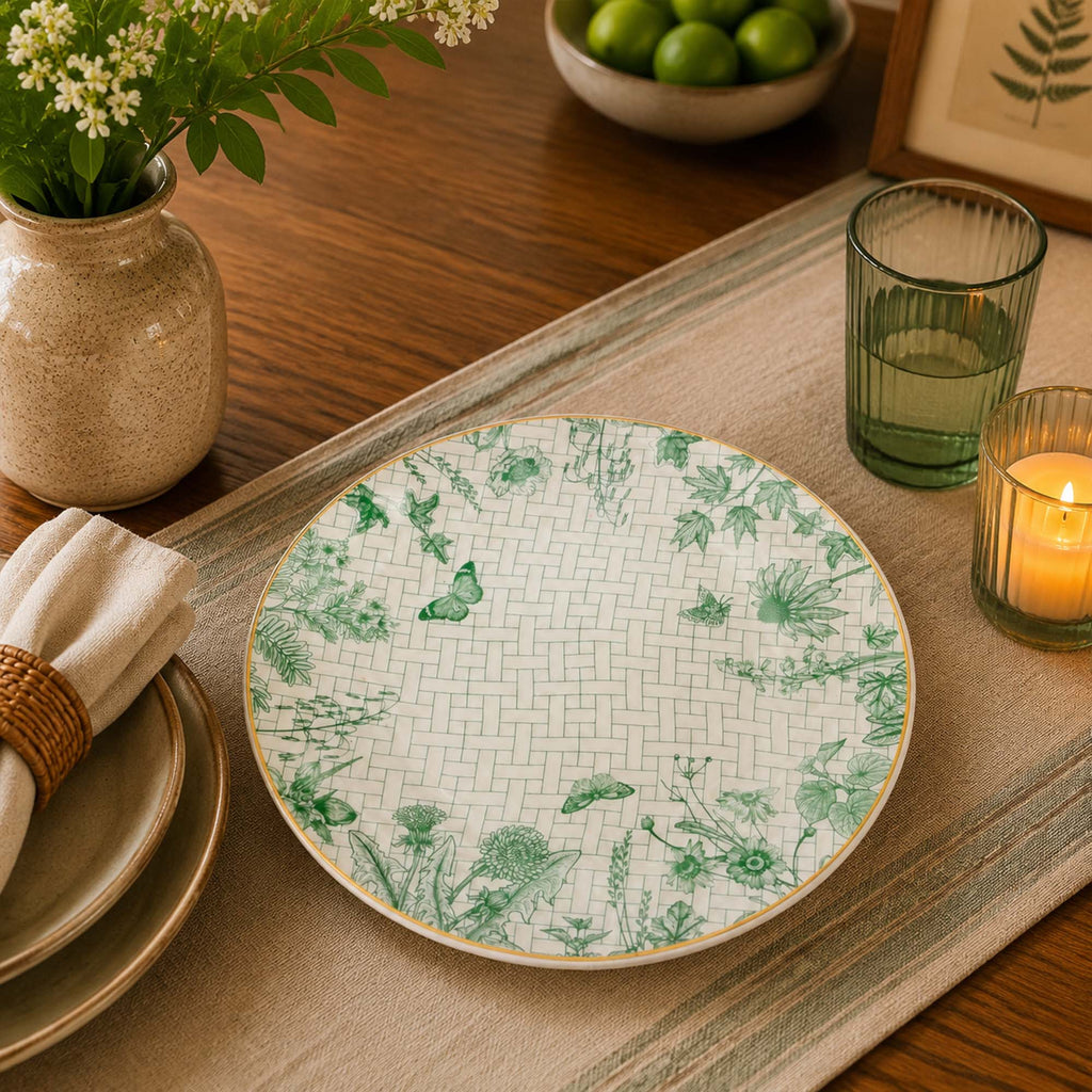 Donglin Homeware The Garden Rabbit Collection Coup Plate 8-inch