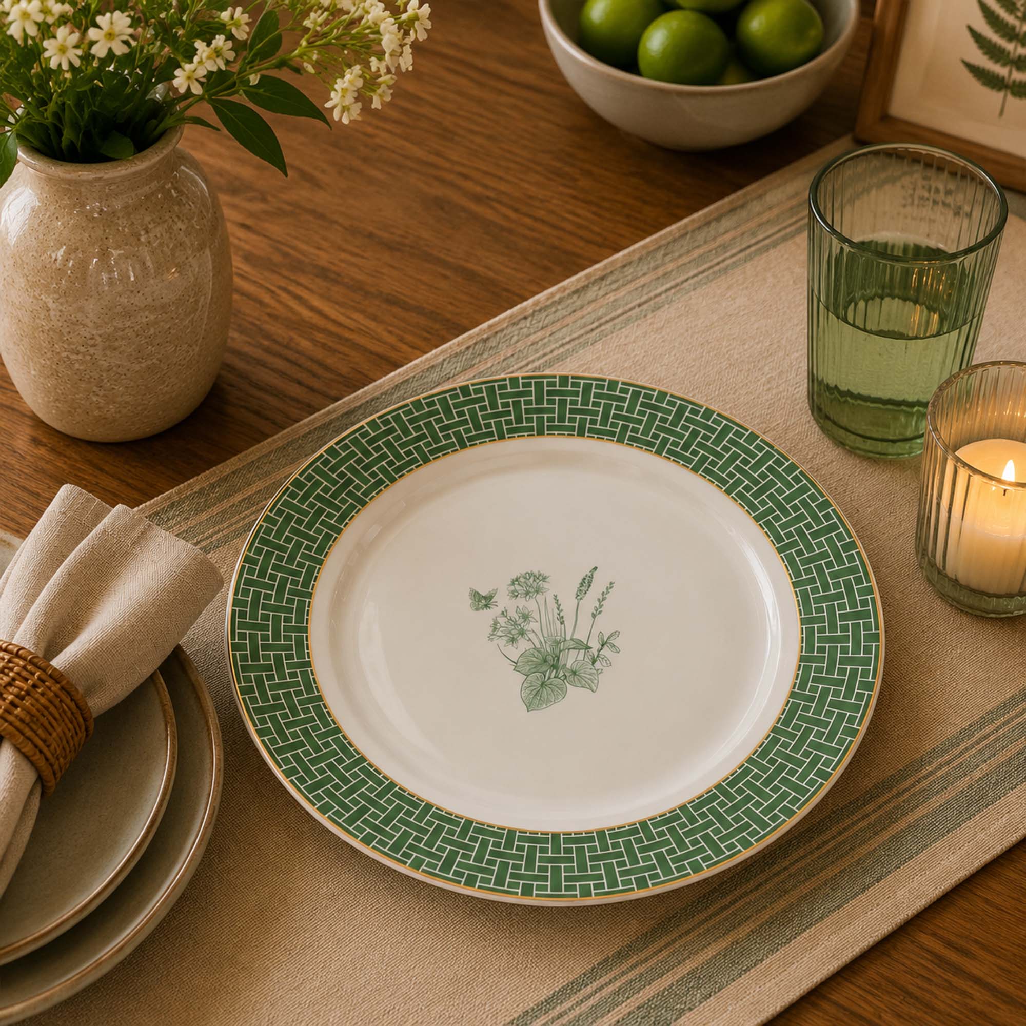 Donglin Homeware The Garden Rabbit Collection Dinner Plate 10.5-inch