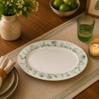 Donglin Homeware The Garden Rabbit Collection Oval Plate 12-inch