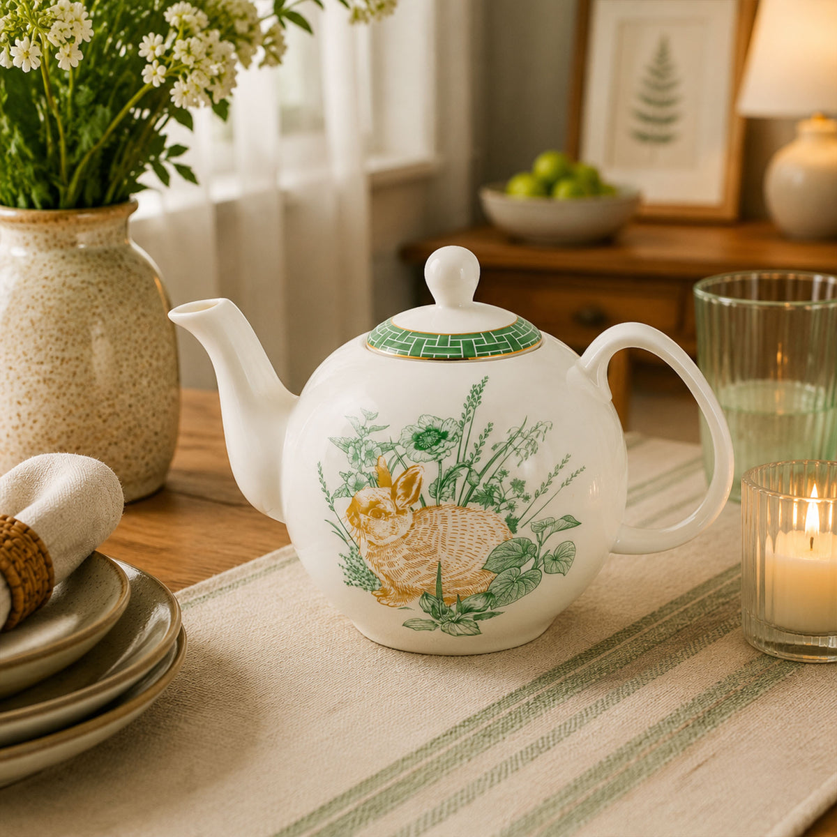 Donglin Homeware The Garden Rabbit Collection Teapot 1600cc