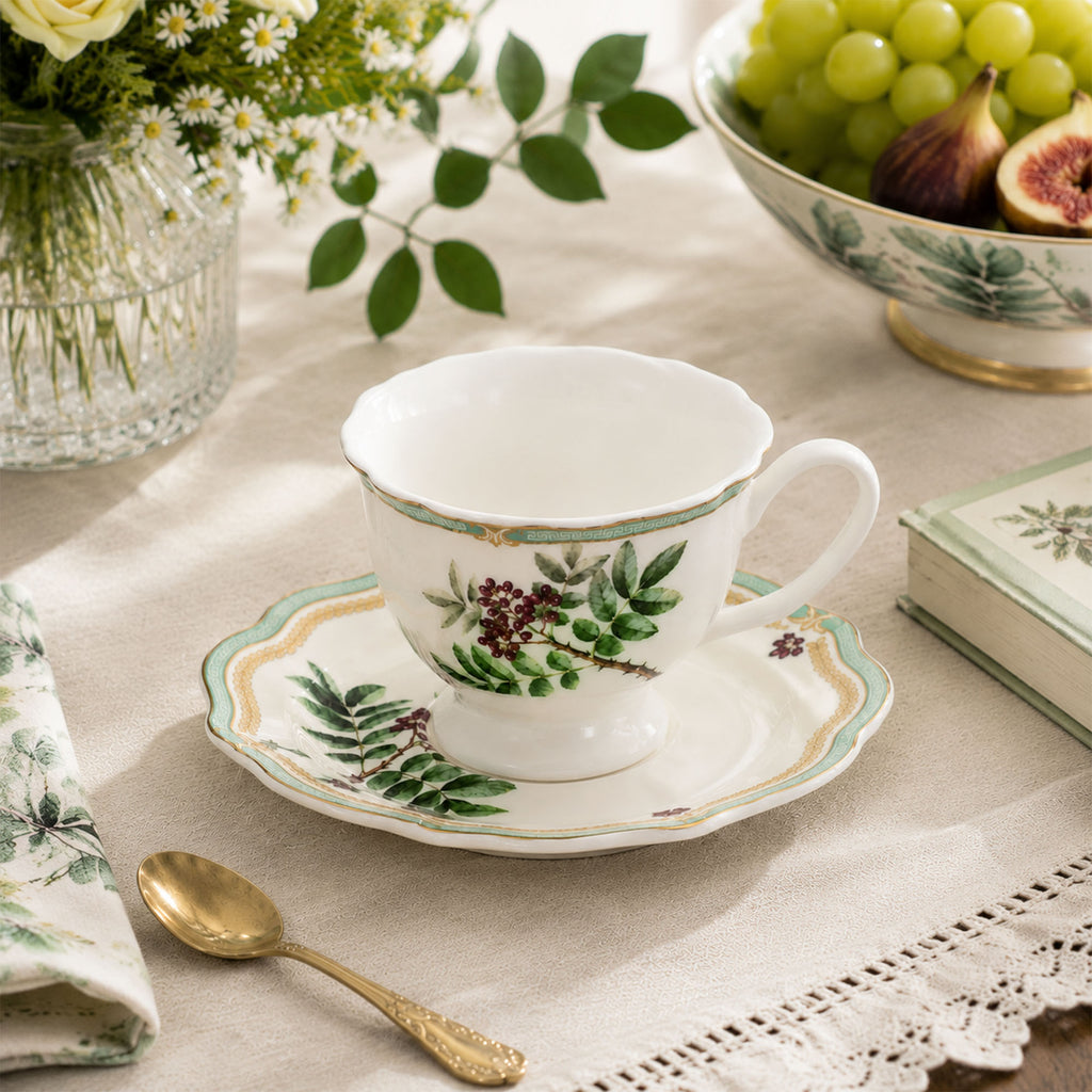 Donglin Homeware The Living Herbarium Collection Cup and Saucer 200cc