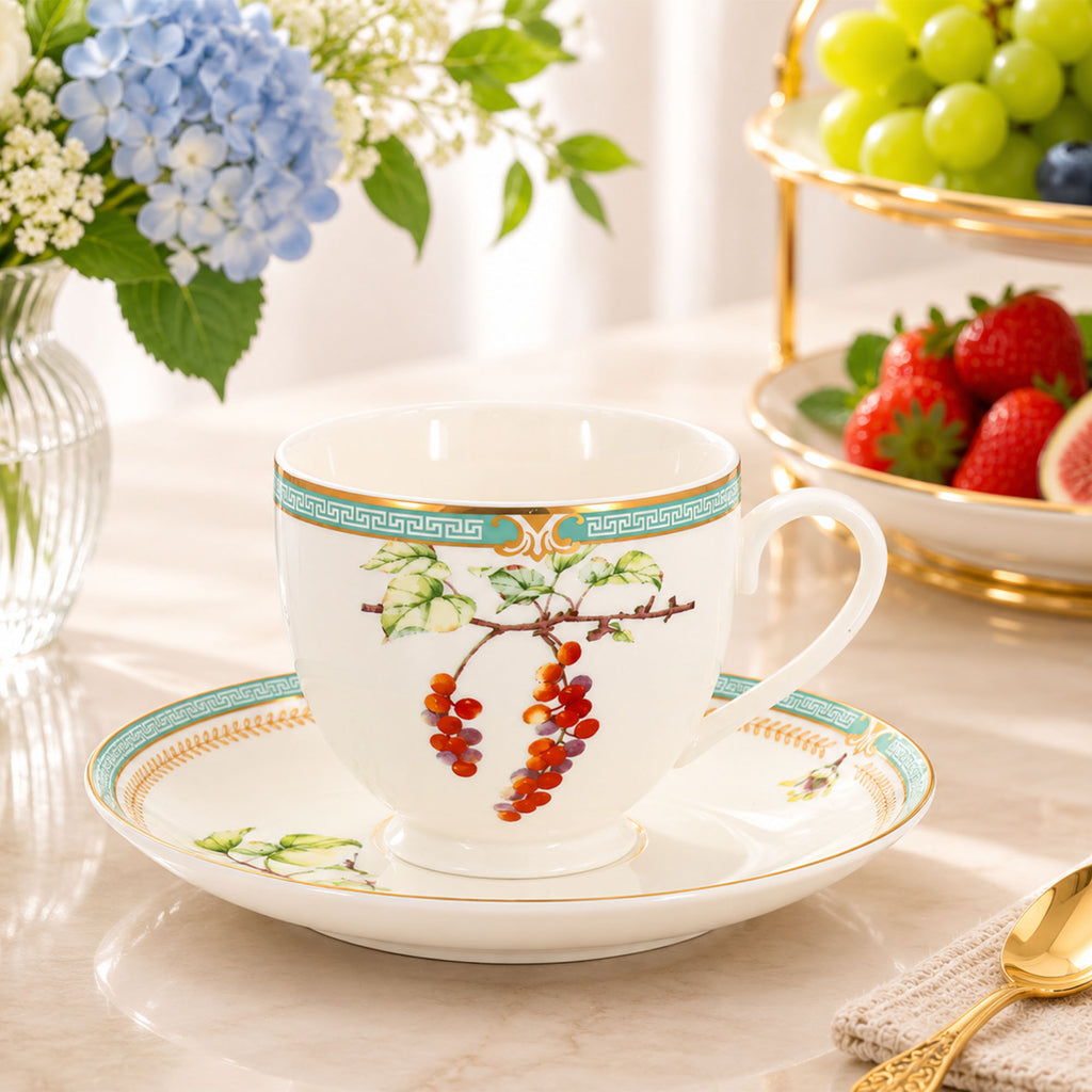 Donglin Homeware The Living Herbarium Collection Cup and Saucer 220cc