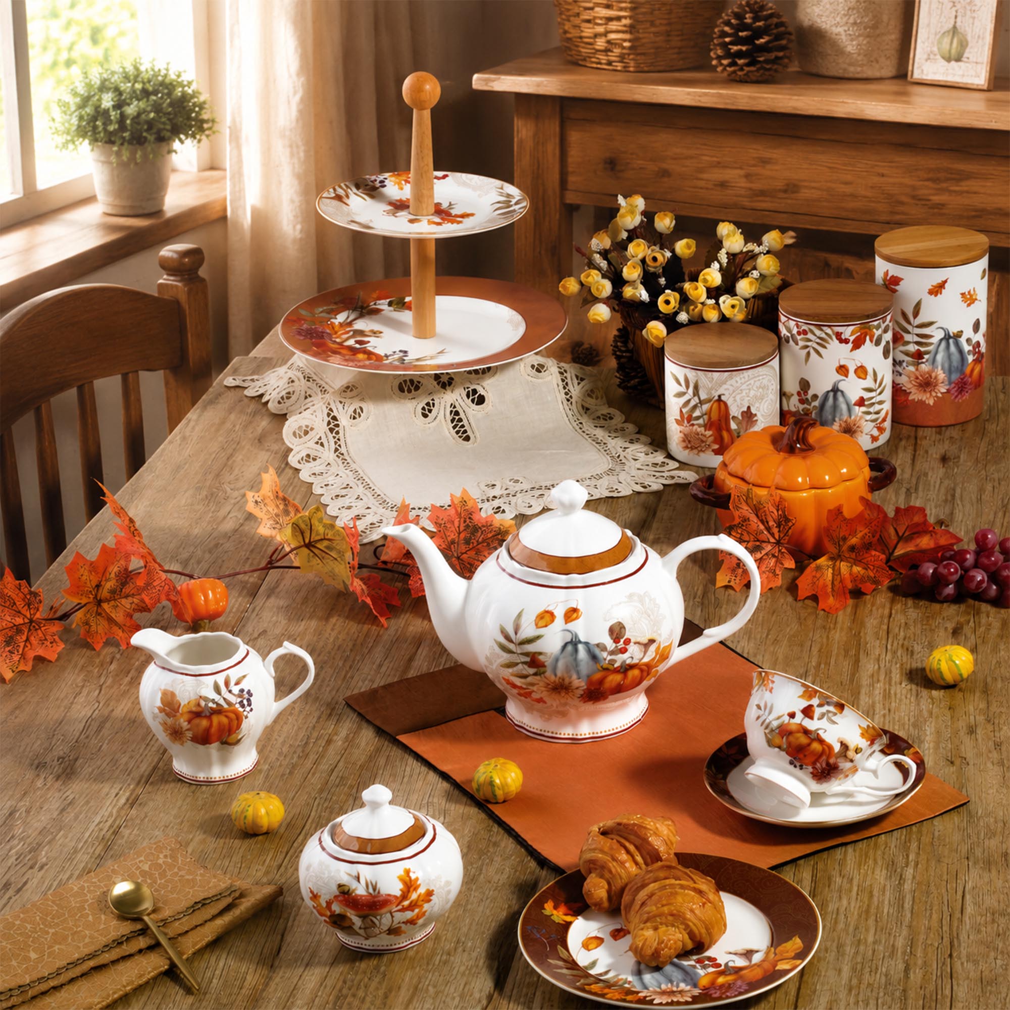 Donglin Homeware Wholesale Autumn Bounty Collection Tableware | Custom OEM/ODM Factory
