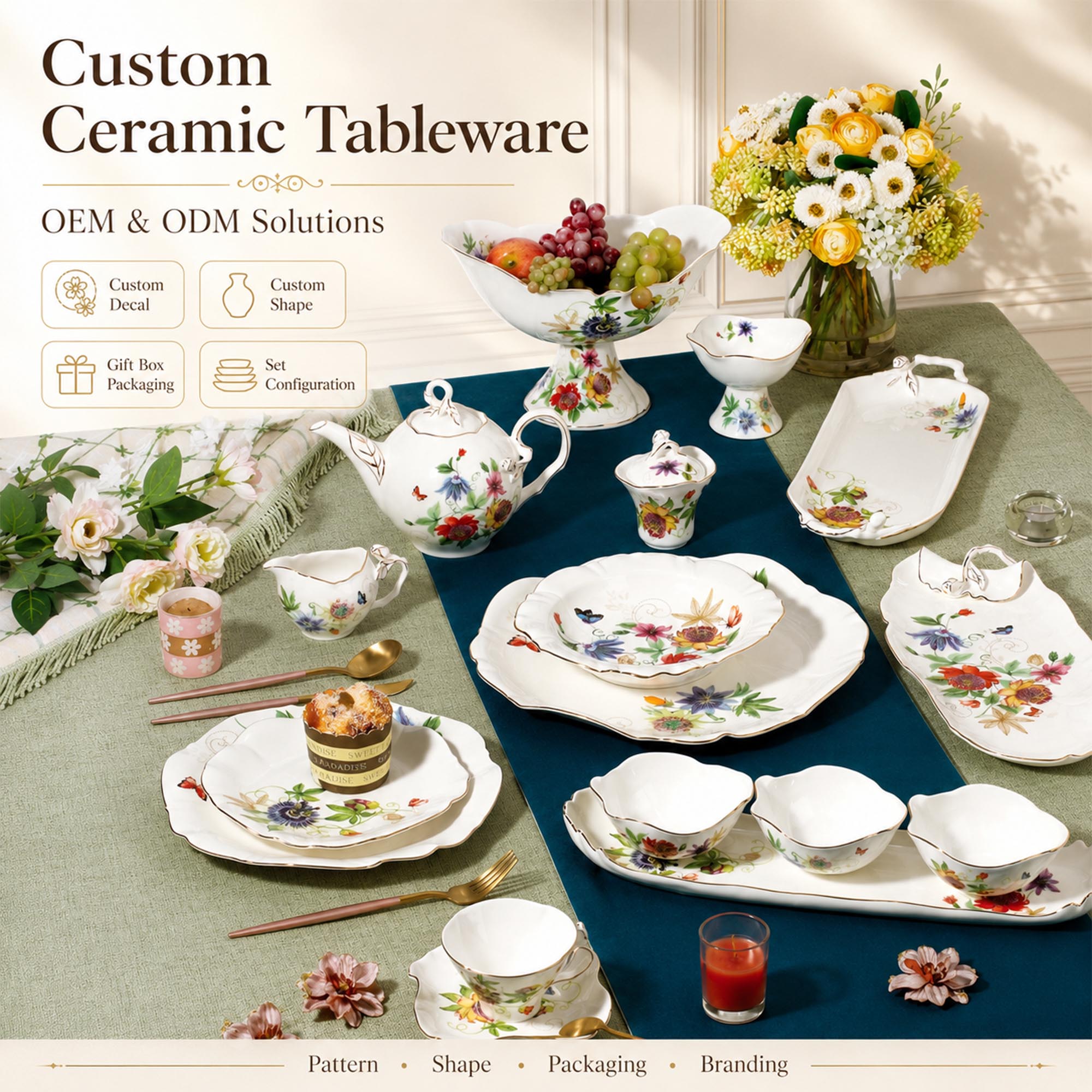Donglin Homeware Wholesale French Countryside Ceramics  Premium OEMODM Manufacturing