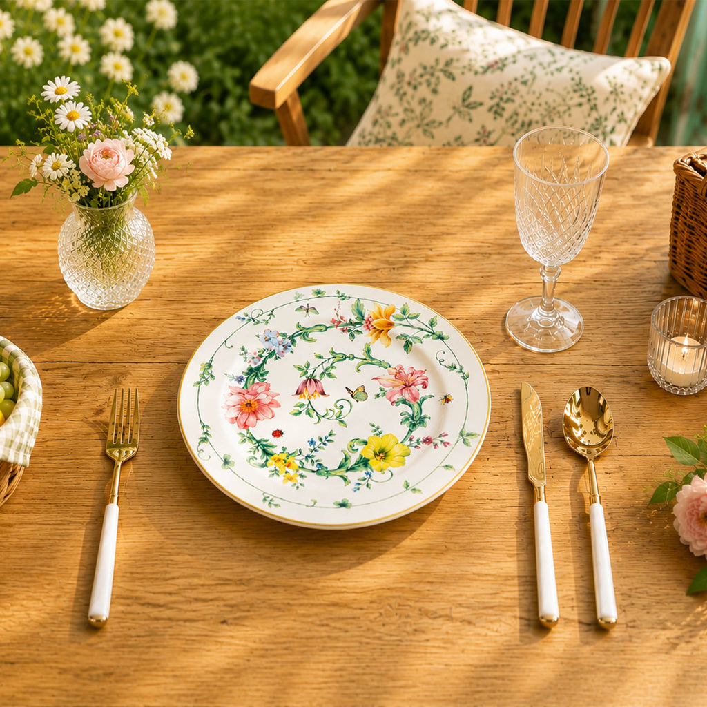 Donglin Homeware Wildflower Meadow Collection Dessert Plate 7.5-inch