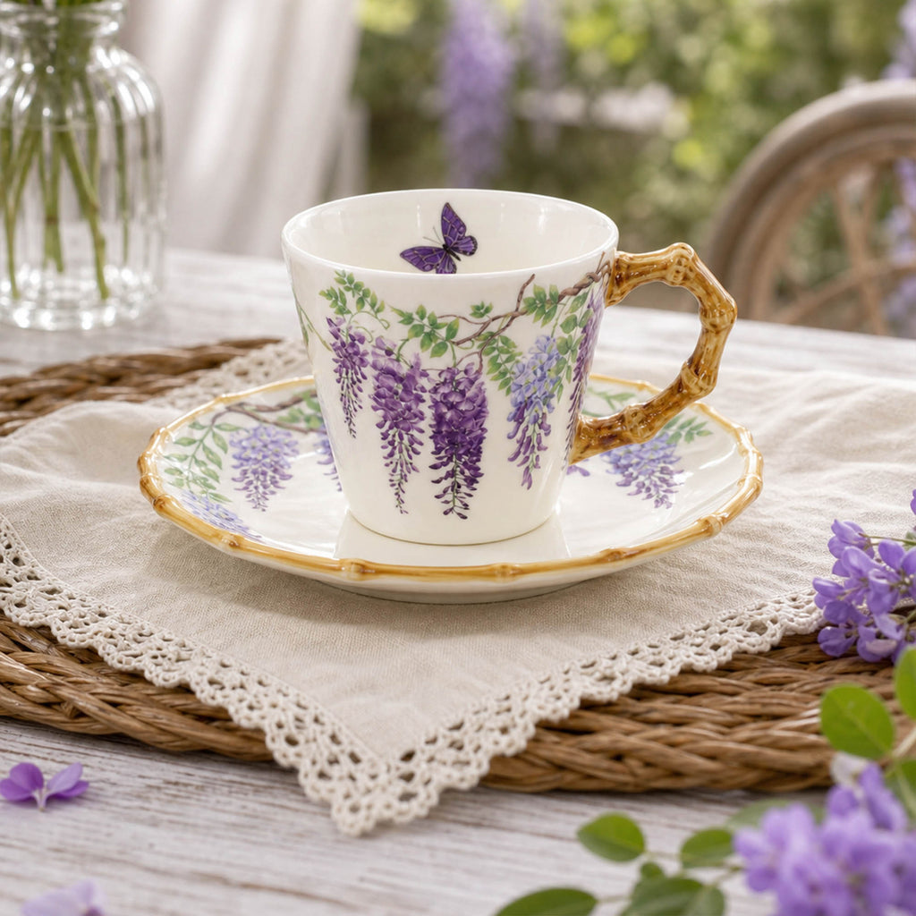 Donglin Homeware Wisteria Aviary Collection Cup and Saucer 220cc