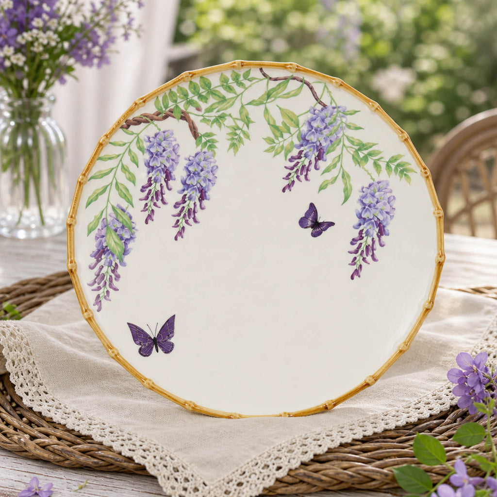 donglin Homeware Wisteria Aviary Collection Dessert Plate 8.5-inch