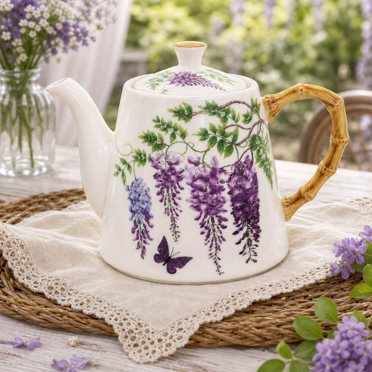 Donglin Homeware Wisteria Aviary Collection Teapot 1000cc