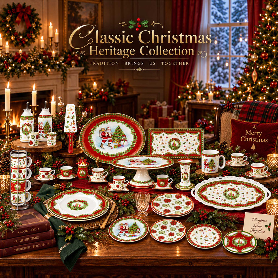 Y5112 Classic Christmas Heritage New Bone China Dinnerware Collection