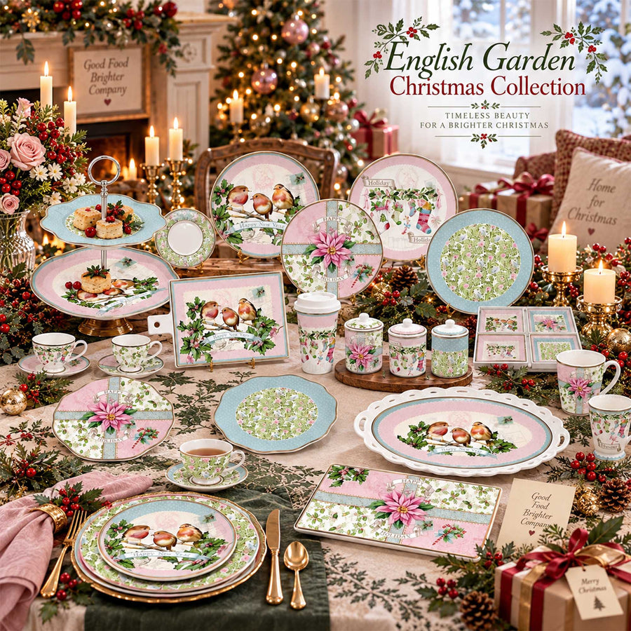 Y5140 English Garden Christmas New Bone China Dinnerware Collection