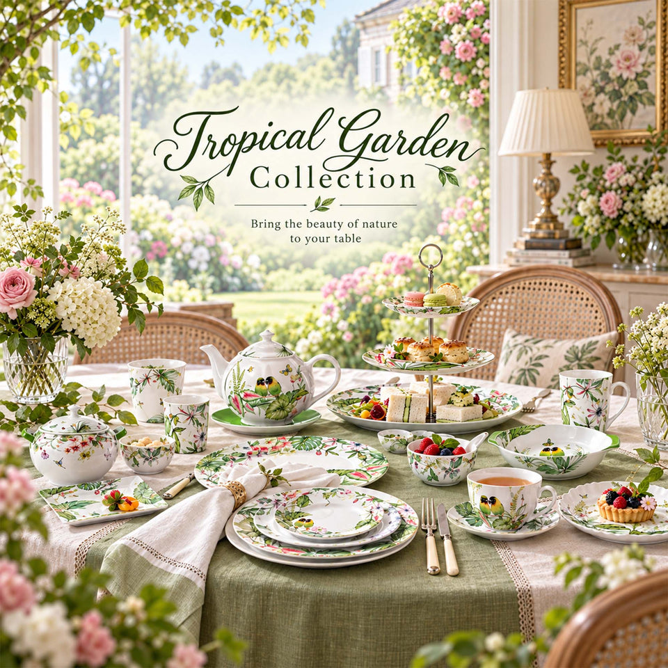 Y5348 Tropical Garden New Bone China Dinnerware Collection
