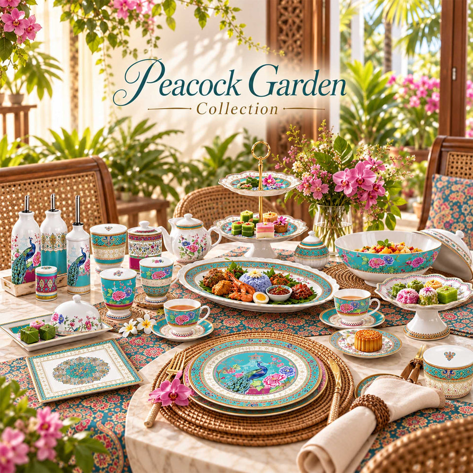 Y5440 Peacock Garden New Bone China Dinnerware Collection