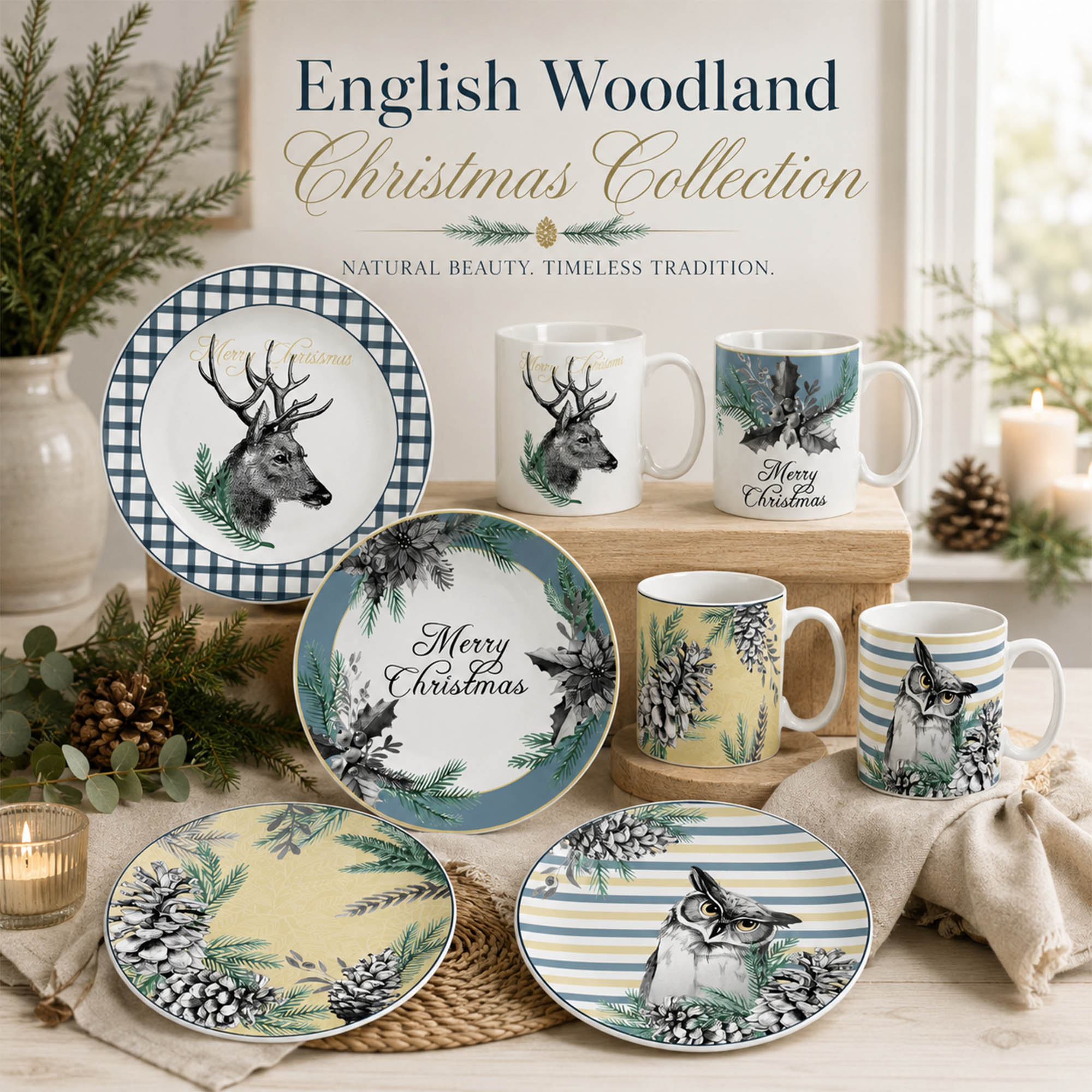 Donglin Homeware Y5776 English Woodland Christmas Collection