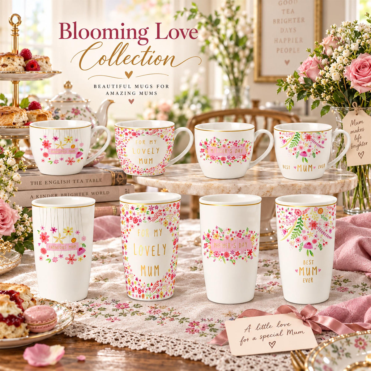 Donglin Homeware Y6140 Blooming Love New Bone China Mug Collection